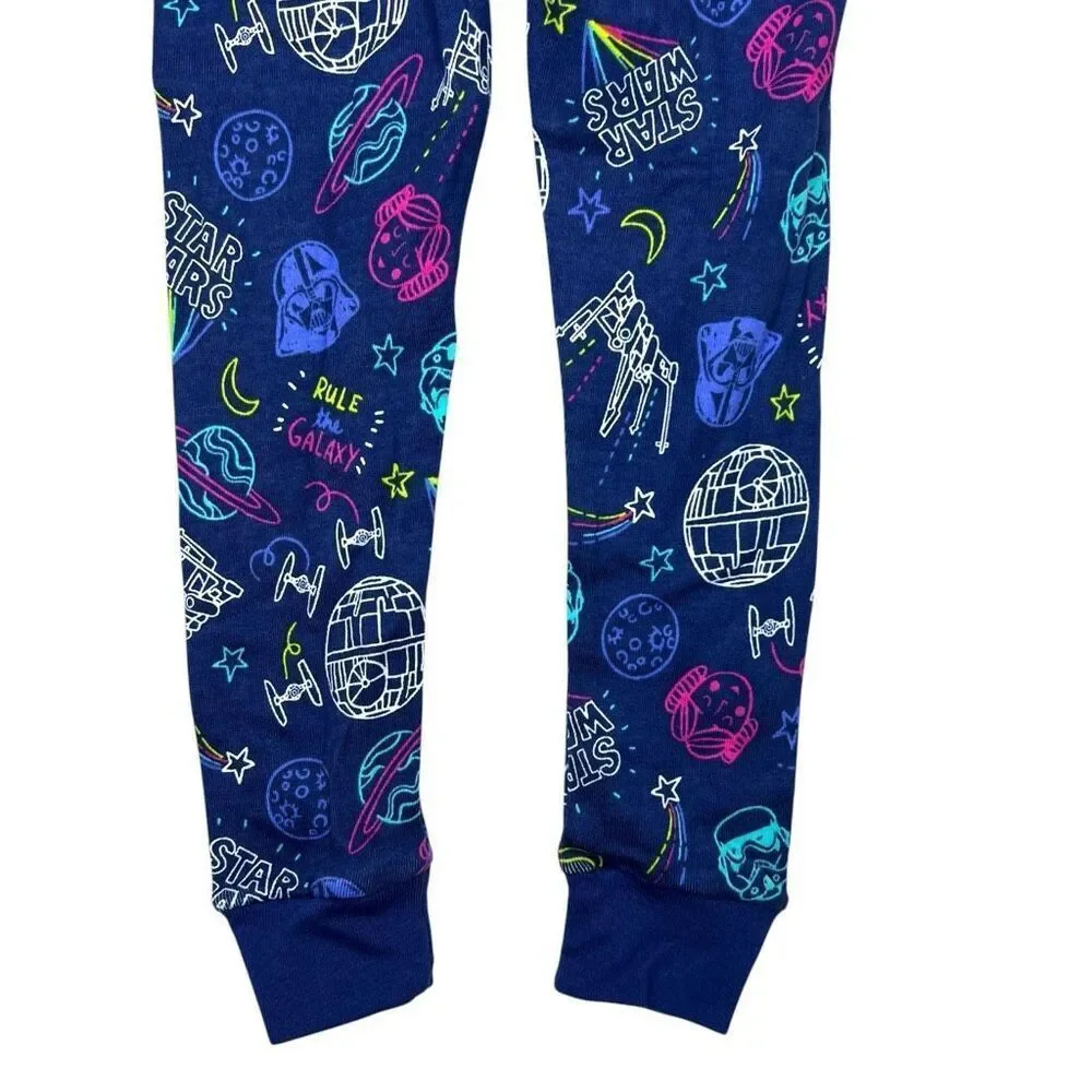 NEW Star Wars x Spotted Zebra Toddler Pajamas 2-Piece 3T Blue Galaxy Print